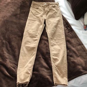 Khaki Topshop Jamie jeans